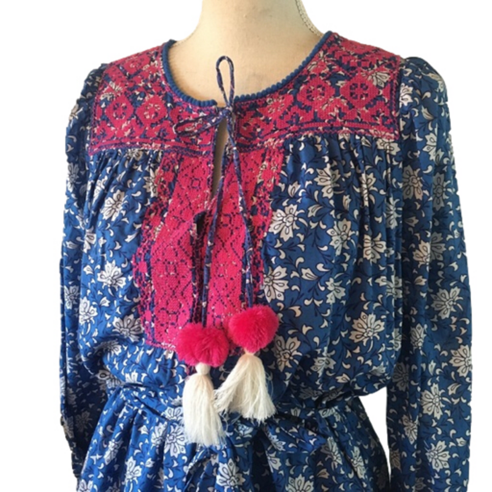 J. Crew Belted Tunic dress in Night Sky block print (Style AP194) - Picture 3 of 15